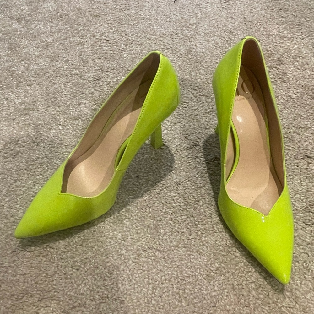 Jennifer Lopez Vibrant Lime Heels